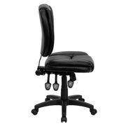 Flash Furniture GO-930F-BK-LEA-GG Task Chair, 19 3/4" Wide, Black - photo 7