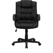 Flash Furniture GO-937M-BK-LEA-GG Office Chair, 26 1/2" Wide, Black - photo 8