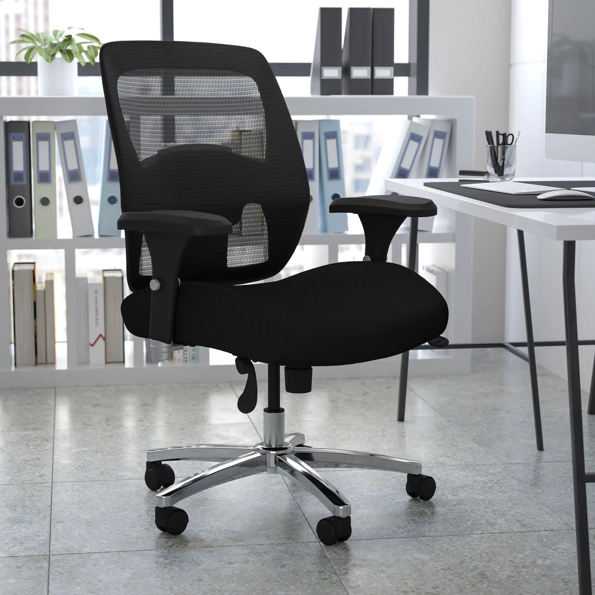 Flash Furniture GO-99-3-GG Mesh Office Chair, 32" Wide, Black - photo 2