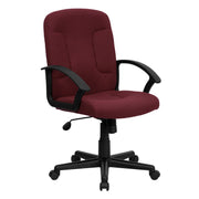 Flash Furniture GO-ST-6 Fabric Office Chair, 26 1/2" Wide - Burgundy