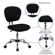 Flash Furniture H-2376-F-BK-GG Mesh Office Chair, 23 1/2" Wide, Black - photo 3