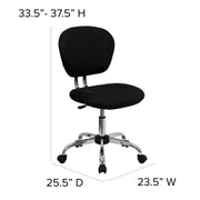 Flash Furniture H-2376-F-BK-GG Mesh Office Chair, 23 1/2" Wide, Black - photo 4