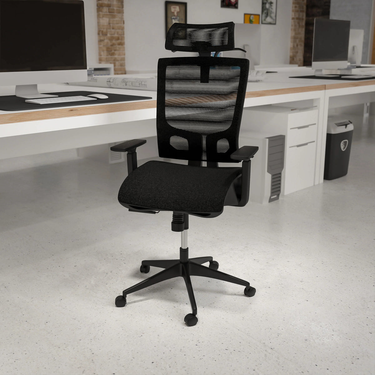 Flash Furniture H-2809-1KY-BK-GG Layla Office Chair, 27" Wide, Black - photo 2