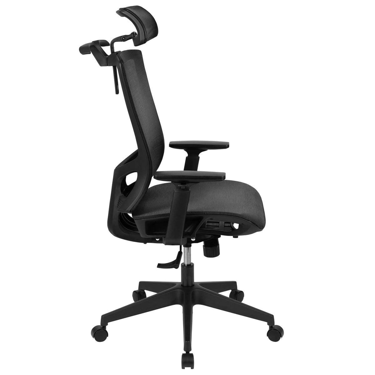 Flash Furniture H-2809-1KY-BK-GG Layla Office Chair, 27" Wide, Black - photo 6