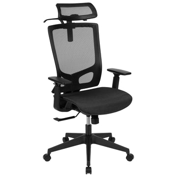 Flash Furniture H-2809-1KY-BK-GG Layla Office Chair, 27" Wide, Black - Default Title