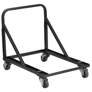 Flash Furniture HF-MUS-DOLLY-GG Powder Coated Steel Chair Dolly, 18 Chairs, Black - Default Title