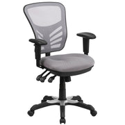 Flash Furniture HL-0001 Mesh Office Chair, 25 3/4" Wide - Gray