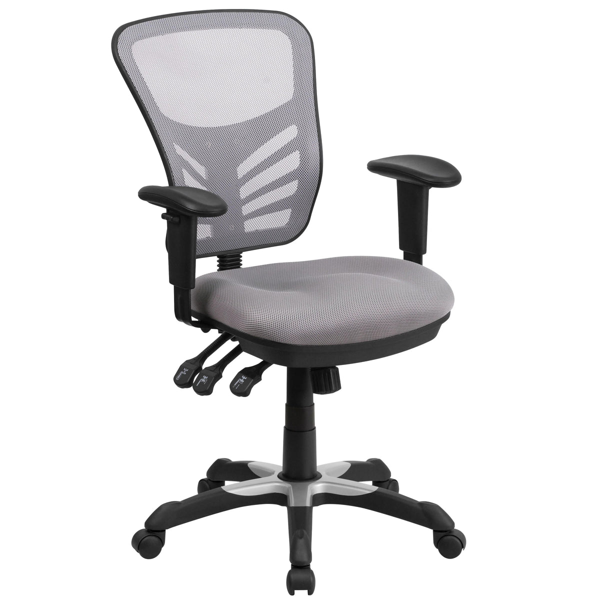 Flash Furniture HL-0001 Mesh Office Chair, 25 3/4" Wide - Gray