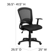Flash Furniture HL-0007-GG Office Chair, 25" Wide, Black - photo 4