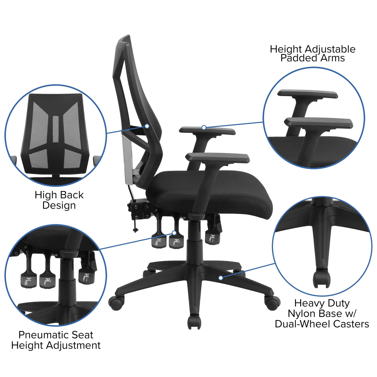 Flash Furniture HL-0017-GG Office Chair, 26 1/2" Wide, Black - photo 3