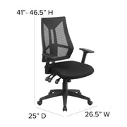 Flash Furniture HL-0017-GG Office Chair, 26 1/2" Wide, Black - photo 4