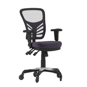 Flash Furniture HL-0001 Nicholas Office Chair, 25 1/2" Wide - HL-0001-DK-GY-RLB-GG