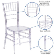 Flash Furniture Chair, Clear - photo 3