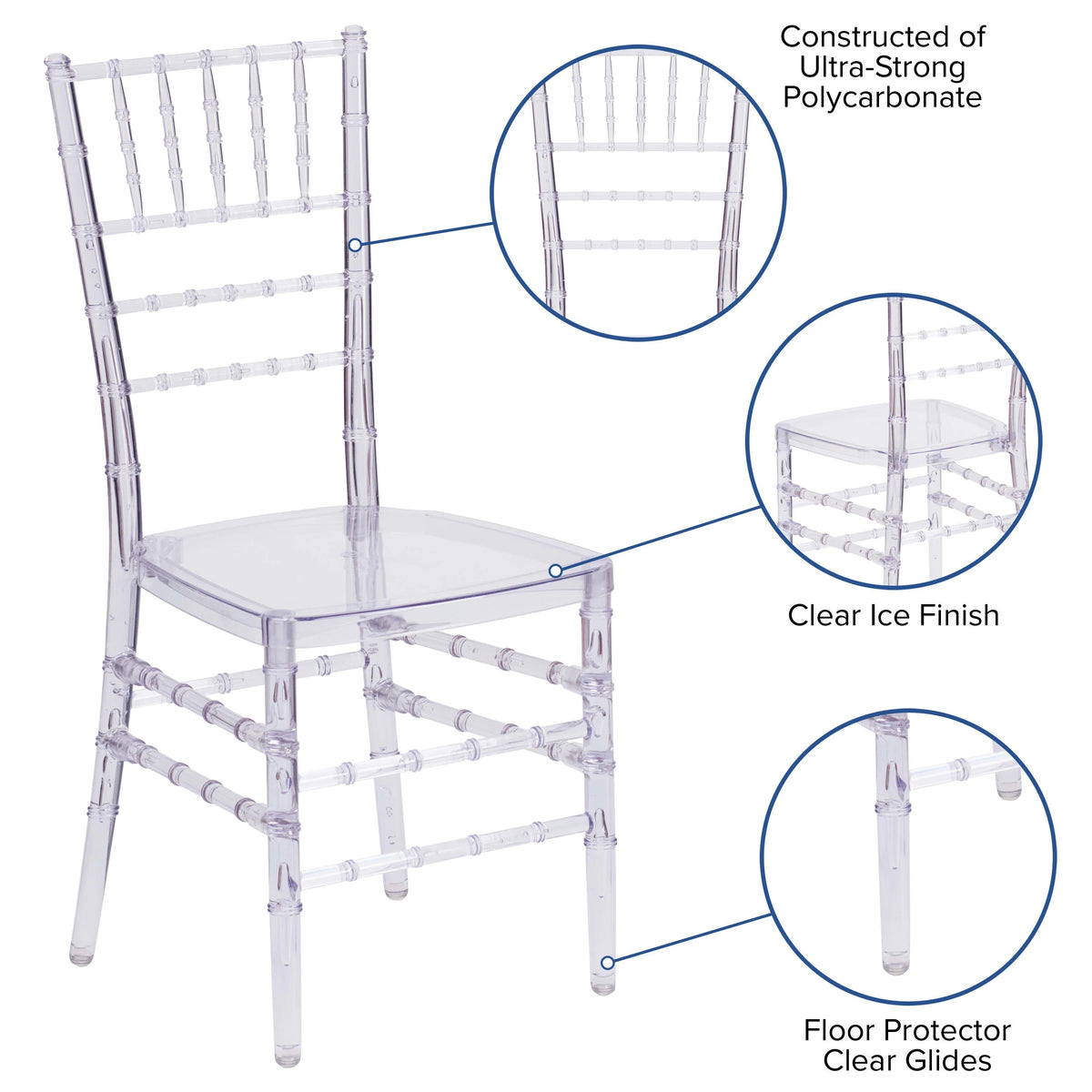 Flash Furniture Chair, Clear - photo 3