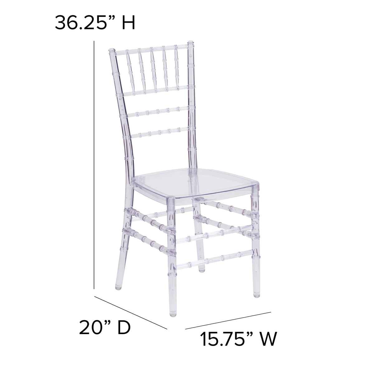 Flash Furniture Chair, Clear - photo 4