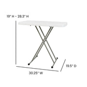 Flash Furniture DAD-YCZ-76X-GW-GG Folding Table, 19 1/2" x 30 1/4", White - photo 4