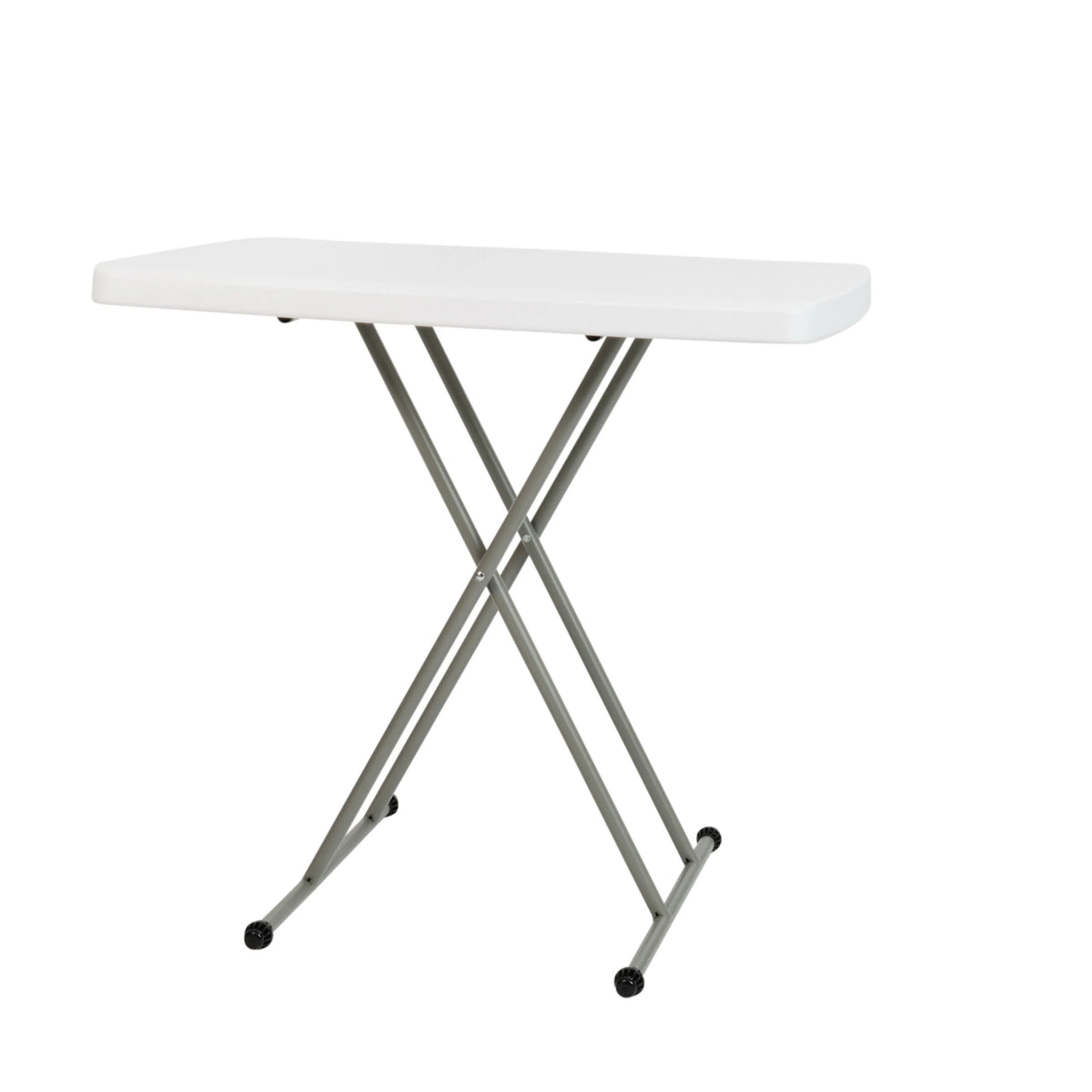 Flash Furniture DAD-YCZ-76X-GW-GG Folding Table, 19 1/2" x 30 1/4", White - Default Title