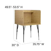 Flash Furniture MT-M6221-SGLSC Laminate Carrel, 35 3/4" Wide - photo 3