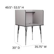 Flash Furniture MT-M6221-SGLSC Laminate Carrel, 35 3/4" Wide - photo 8