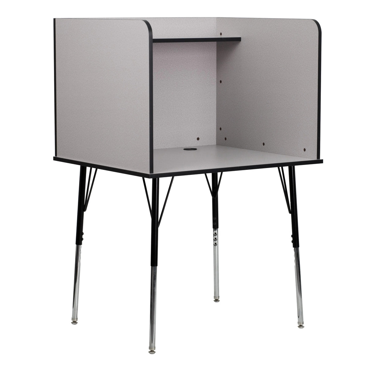 Flash Furniture MT-M6221-SGLSC Laminate Carrel, 35 3/4" Wide - Gray