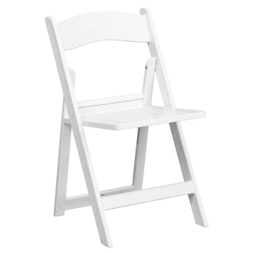 Flash Furniture LE-L-1-WH-SLAT-GG Folding Chair, 17 1/2" Wide, White - Default Title