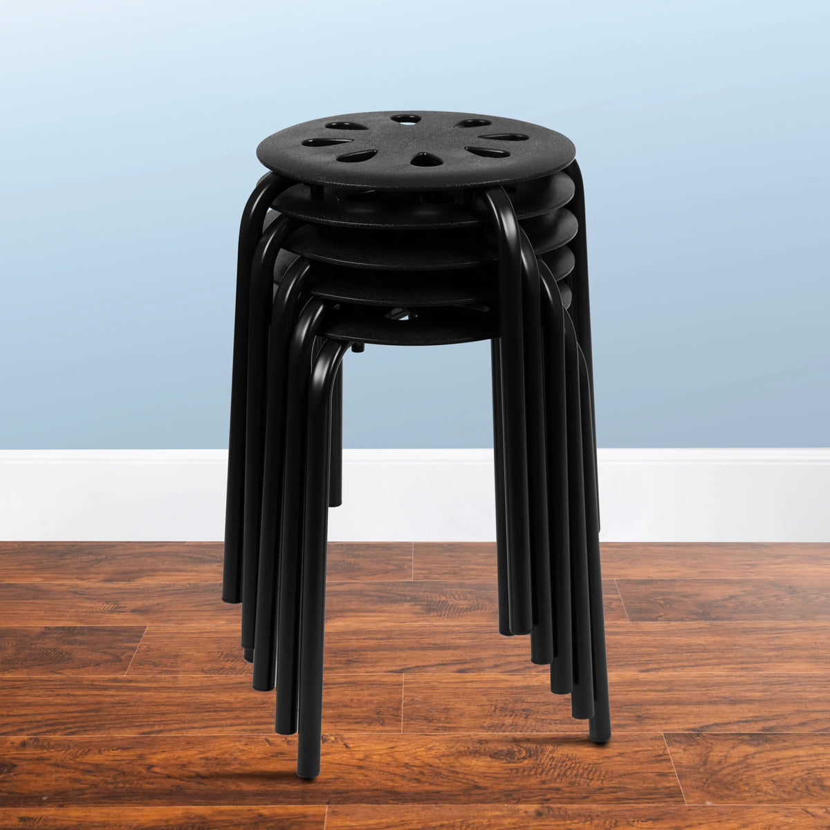 Flash Furniture LE-S1 Bailey Stool Set, 16 1/2" Wide, 5/Set - photo 2
