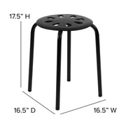 Flash Furniture LE-S1 Bailey Stool Set, 16 1/2" Wide, 5/Set - photo 4