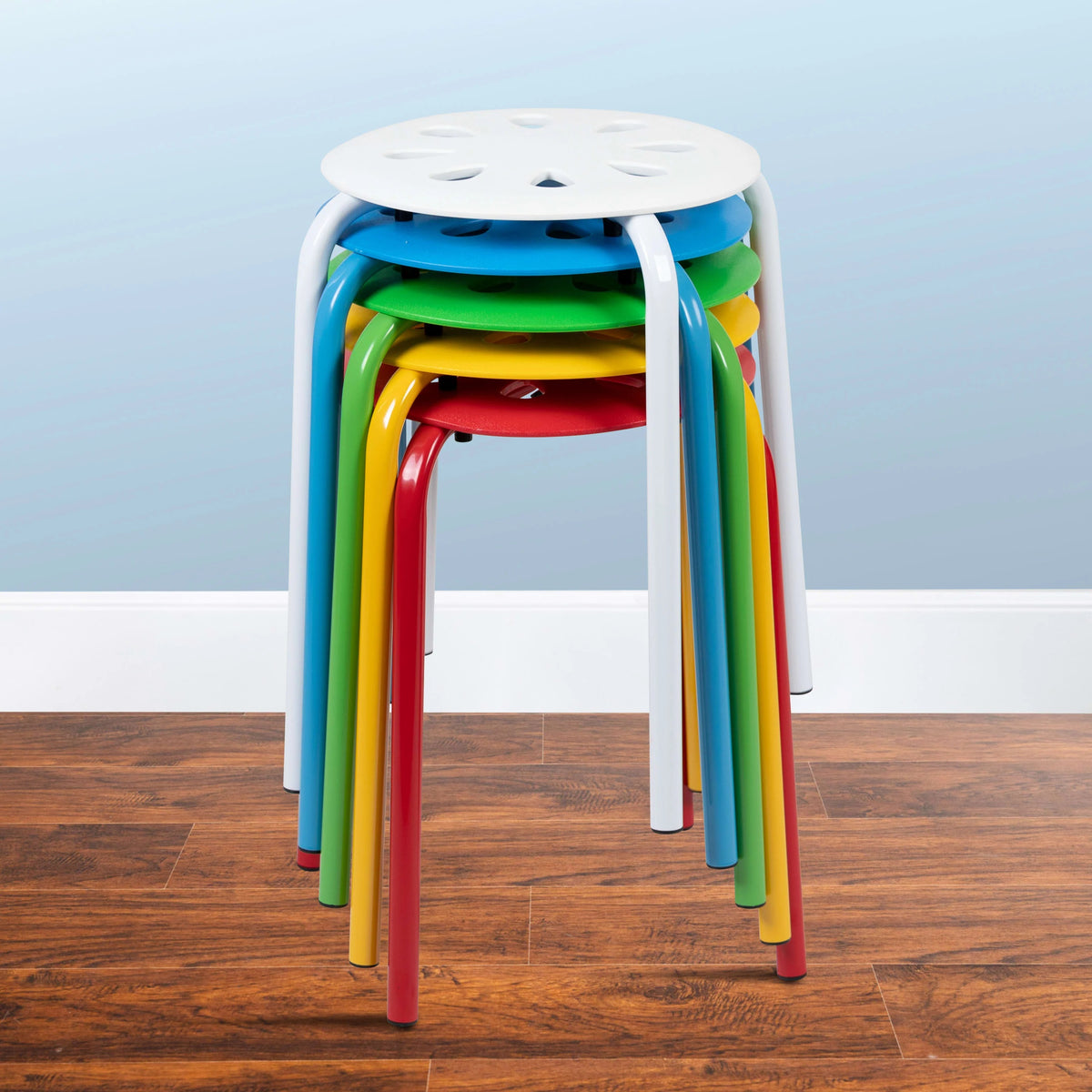 Flash Furniture LE-S1 Bailey Stool Set, 16 1/2" Wide, 5/Set - photo 7