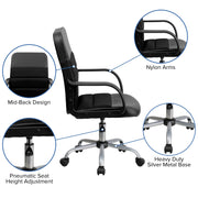 Flash Furniture LF-W-61B-2-GG Office Chair, 22 3/4" Wide, Black - photo 3