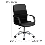 Flash Furniture LF-W-61B-2-GG Office Chair, 22 3/4" Wide, Black - photo 4