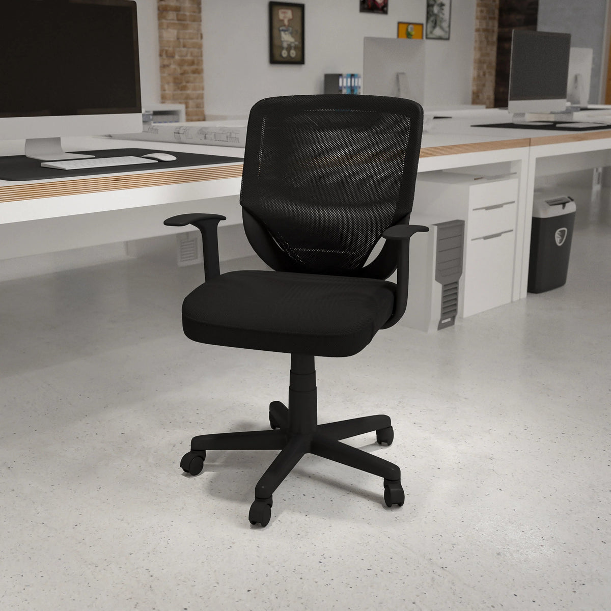 Flash Furniture LF-W-95A-BK-GG Office Chair, 24 1/2" Wide, Black - photo 2
