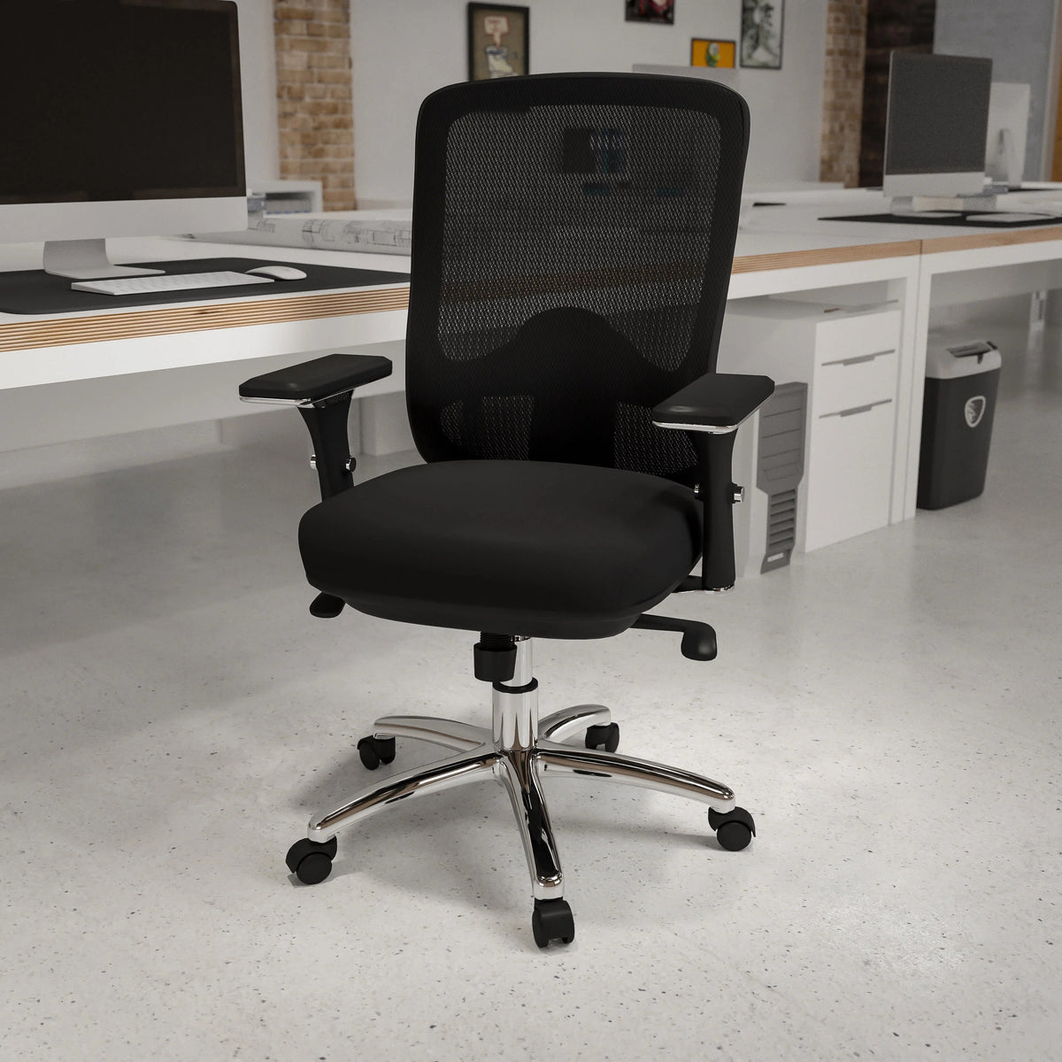 Flash Furniture LQ-2-BK-GG Office Chair, 27 3/4" Wide, Black - photo 2