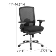 Flash Furniture LQ-2-BK-GG Office Chair, 27 3/4" Wide, Black - photo 4
