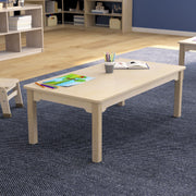 Flash Furniture Bright Beginnings Wood Activity Table, 23 1/2" x 47 1/4", Brown - photo 2