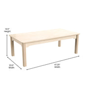 Flash Furniture Bright Beginnings Wood Activity Table, 23 1/2" x 47 1/4", Brown - photo 4