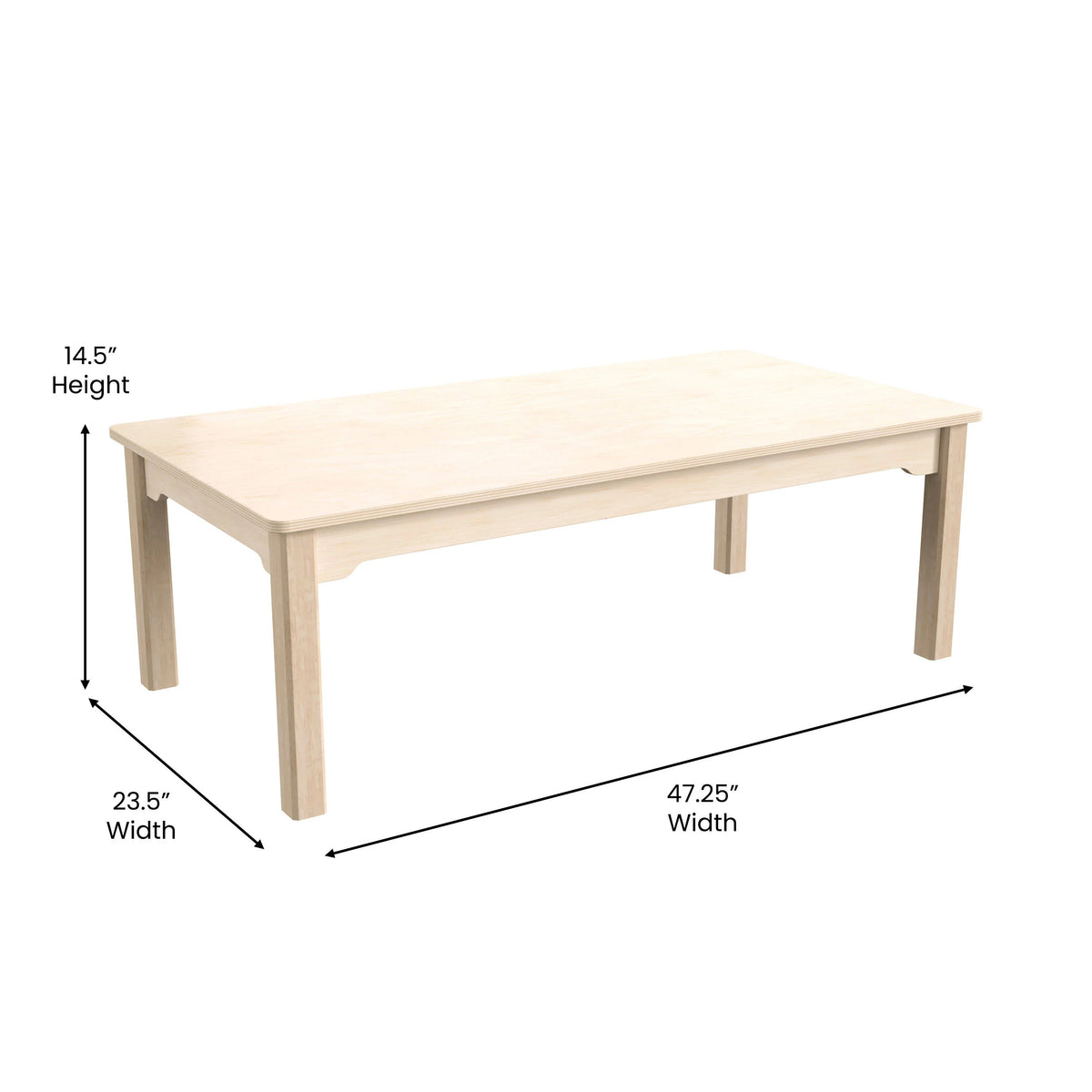 Flash Furniture Bright Beginnings Wood Activity Table, 23 1/2" x 47 1/4", Brown - photo 4