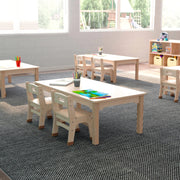 Flash Furniture Bright Beginnings Wood Activity Table, 23 1/2" x 47 1/4", Brown - photo 5