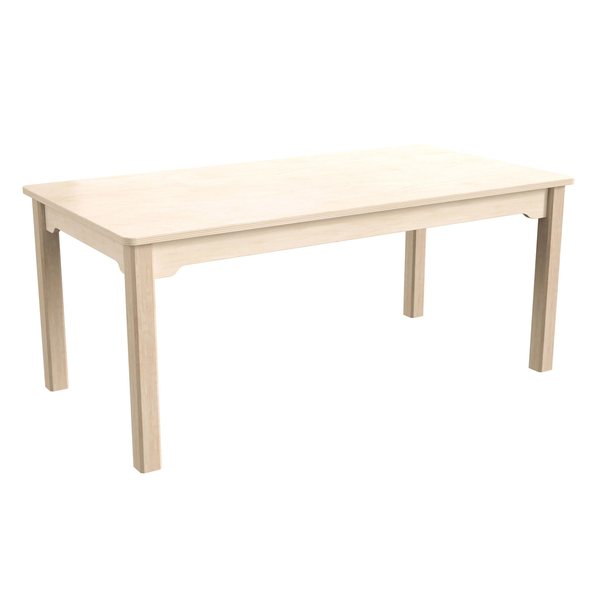 Flash Furniture Bright Beginnings Wood Activity Table, 23 1/2" x 47 1/4", Brown - 18"