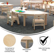 Flash Furniture Bright Beginnings Wood Activity Table, 29 1/2" x 59", Brown - photo 3