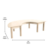 Flash Furniture Bright Beginnings Wood Activity Table, 29 1/2" x 59", Brown - photo 4