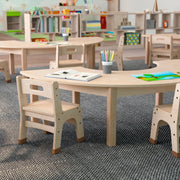 Flash Furniture Bright Beginnings Wood Activity Table, 29 1/2" x 59", Brown - photo 6