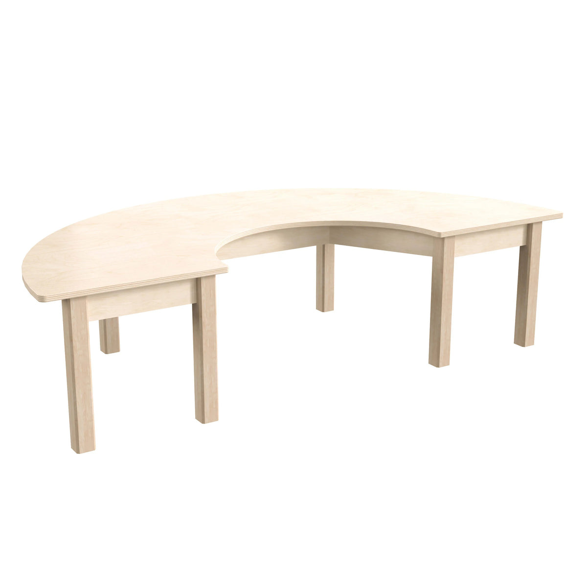 Flash Furniture Bright Beginnings Wood Activity Table, 29 1/2" x 59", Brown - 14 1/2"