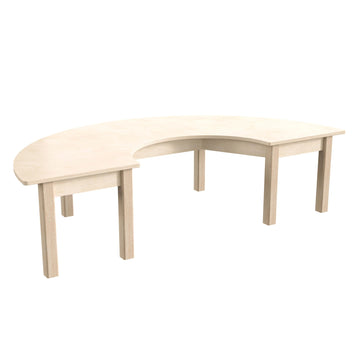 Flash Furniture Bright Beginnings Wood Activity Table, 29 1/2" x 59", Brown - 14 1/2"