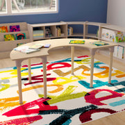 Flash Furniture MK-ME088019-GG Bright Beginnings Wood Activity Table, 29 1/2" x 59", Brown - photo 2