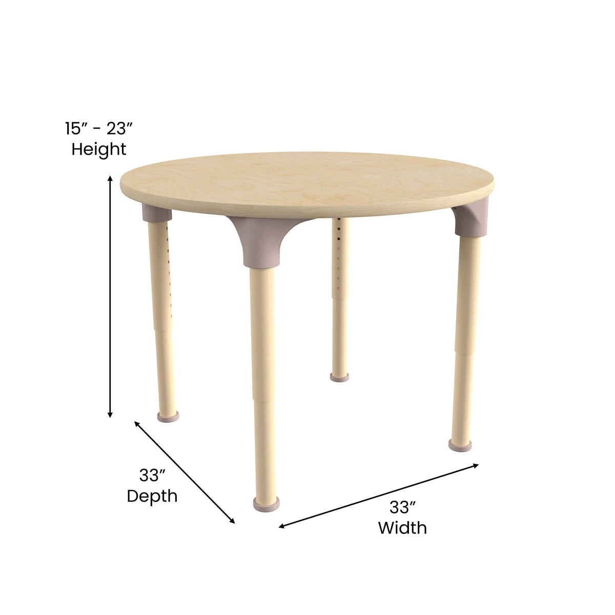 Flash Furniture Bright Beginnings Wood Activity Table, 15 - 23" High, Brown - photo 3