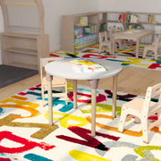Flash Furniture Bright Beginnings Wood Activity Table, 15 - 23" High, White - photo 3