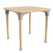 Flash Furniture Bright Beginnings Wood Activity Table, 15 - 23" High, Brown - Square