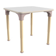 Flash Furniture Bright Beginnings Wood Activity Table, 15 - 23" High, White - Square