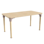 Flash Furniture Bright Beginnings Wood Activity Table, 15 - 23" High, Brown - Rectangle