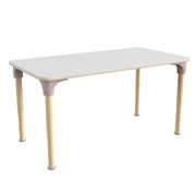 Flash Furniture Bright Beginnings Wood Activity Table, 15 - 23" High, White - Rectangle